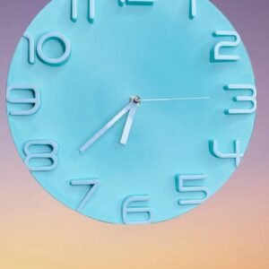 Transparent Unique Wall clock Blue (Ocean)